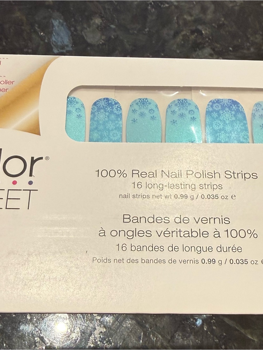 Color Street Light Blue Snowflake Nail Polish Strips by Color Street